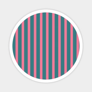 Abel | Teal and Pink Stripes Pattern Magnet